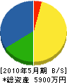 新田水道 貸借対照表 2010年5月期