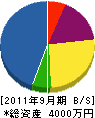 ツカサ工業 貸借対照表 2011年9月期