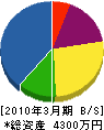 角田建設 貸借対照表 2010年3月期