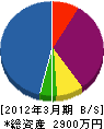 晃希電工 貸借対照表 2012年3月期