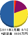 三栄電設 貸借対照表 2011年2月期