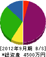 内沢工務店 貸借対照表 2012年9月期