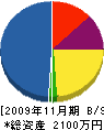 細井水道 貸借対照表 2009年11月期