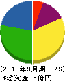 島根サニタリ 貸借対照表 2010年9月期