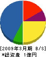 堂本組 貸借対照表 2009年3月期