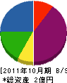 静岡システム特機 貸借対照表 2011年10月期