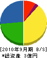 松本ガス設備 貸借対照表 2010年9月期
