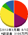 相沢住設 貸借対照表 2012年3月期