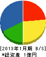 曽我部組 貸借対照表 2013年1月期