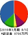 日沢建設 貸借対照表 2010年3月期