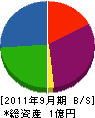 長谷川興業 貸借対照表 2011年9月期