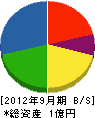 間仁田建設 貸借対照表 2012年9月期