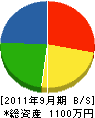 藤田工業 貸借対照表 2011年9月期