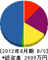 石澤設備工業 貸借対照表 2012年4月期
