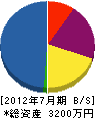 今井造園 貸借対照表 2012年7月期