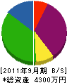 浜電気工事 貸借対照表 2011年9月期