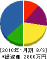 武居工芸社 貸借対照表 2010年1月期