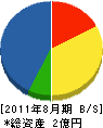 飯島電気 貸借対照表 2011年8月期