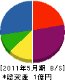 勝賀瀬土建 貸借対照表 2011年5月期
