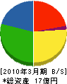日本リサイクルマネジメント 貸借対照表 2010年3月期