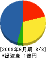 秋山建設 貸借対照表 2008年6月期