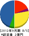 石井実業 貸借対照表 2012年9月期