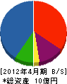 駿豆建設 貸借対照表 2012年4月期