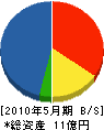 入江土木 貸借対照表 2010年5月期