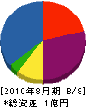 浅香電業 貸借対照表 2010年8月期