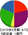 鈴木建業 貸借対照表 2010年9月期