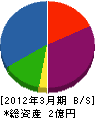 鎌田工業 貸借対照表 2012年3月期