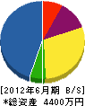 川原田塗装工業 貸借対照表 2012年6月期