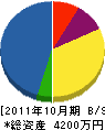若葉電気商会 貸借対照表 2011年10月期