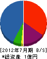 松本工務店 貸借対照表 2012年7月期