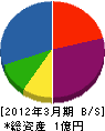 中村ボーリング 貸借対照表 2012年3月期