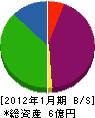 ヤマハミュージックストア荒井 貸借対照表 2012年1月期