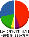 瀬川工務店 貸借対照表 2010年9月期