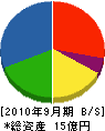 亀井組 貸借対照表 2010年9月期