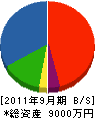 瀬川工務店 貸借対照表 2011年9月期