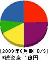 松岡 貸借対照表 2009年8月期