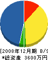 石山土木 貸借対照表 2008年12月期