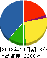 ヤマナ巧業 貸借対照表 2012年10月期