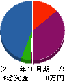 秋元冷熱工業 貸借対照表 2009年10月期