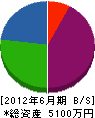 小田島鉄工所 貸借対照表 2012年6月期