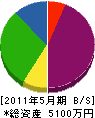 田部興業 貸借対照表 2011年5月期