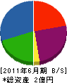 雄山 貸借対照表 2011年6月期