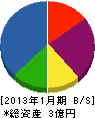 松本工務店 貸借対照表 2013年1月期