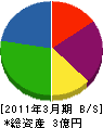 九州北部サービス 貸借対照表 2011年3月期