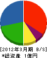西日本石油化学 貸借対照表 2012年3月期