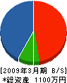 稲沢電機 貸借対照表 2009年3月期
